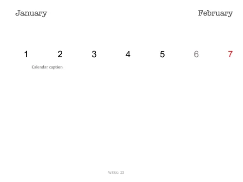 Basic Weekly Calendar